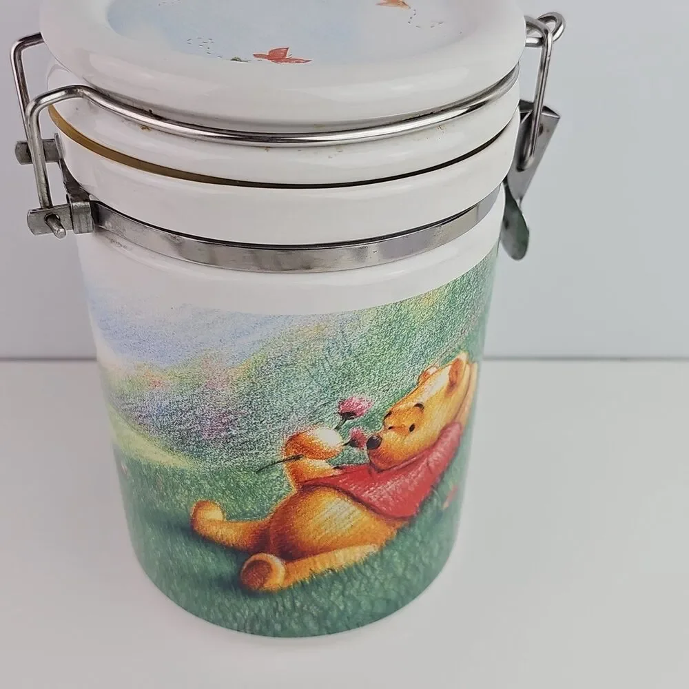 Disney Winnie the Pooh Canister 8 inch Simply Pooh Made In Thailand Sealed Lid